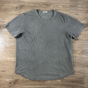 Buck Mason Slub Cotton Curved Hem T-Shirt XL Extra Large Grey